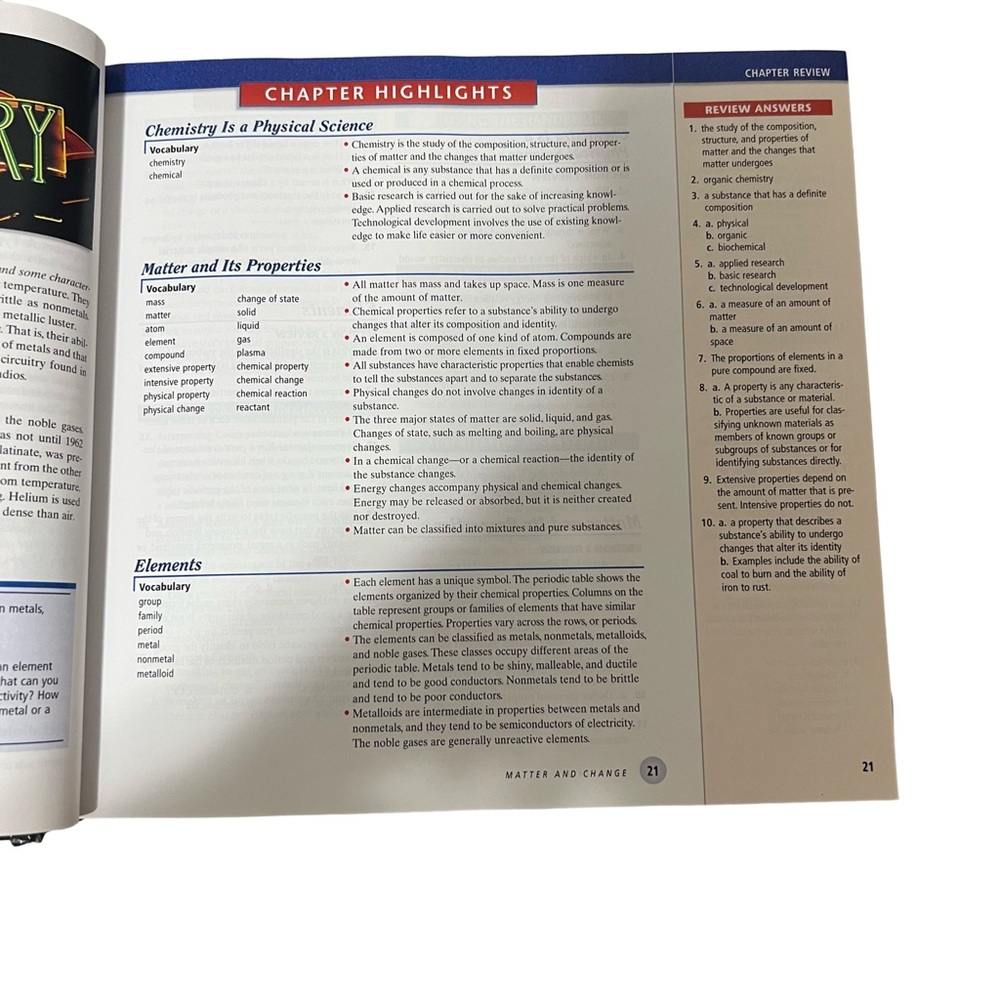 Modern Chemistry Teacher Edition Textbook - Picture 6 of 6